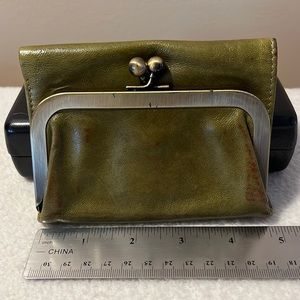 HOBO Robin compact green wallet.